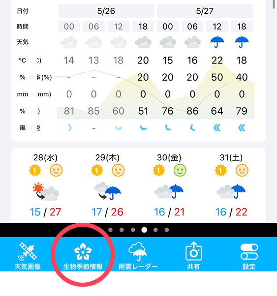 ツルバーの2番目のアイコンをタップ
